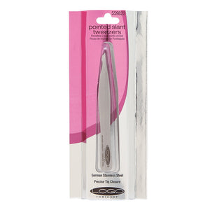 Logo Pointed Slant Tip Tweezer