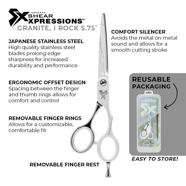 Shear Xpressions Granite, I Rock 5.75” Shear