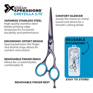 Shear Xpressions Greyzilla 5.75" Shear