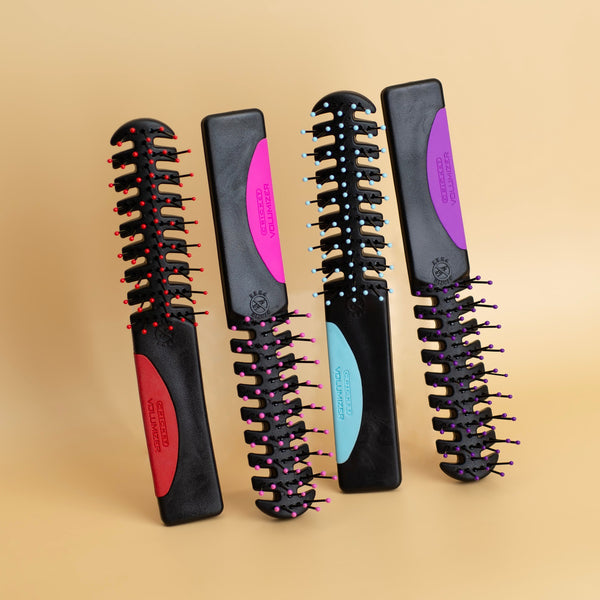 4 Static Free Volumizer Vent Hair Brushes in new colors, Red, Hot Pink, Blue & Purple