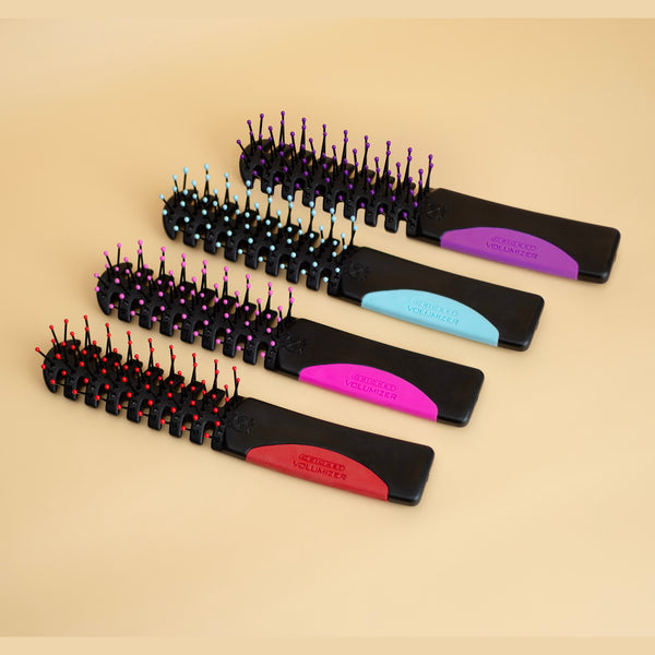 Angled 4 Static Free Volumizer Vent Hair Brushes in new colors, Red, Hot Pink, Blue & Purple
