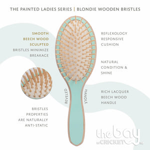 The Bay by Cricket Blondie Wooden Bristle Paddle Brush