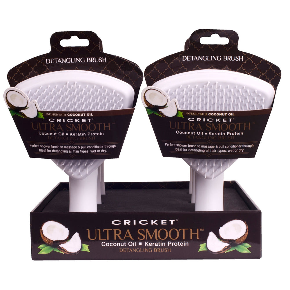 Ultra Smooth Coconut Detangling Brush 6 Piece Display