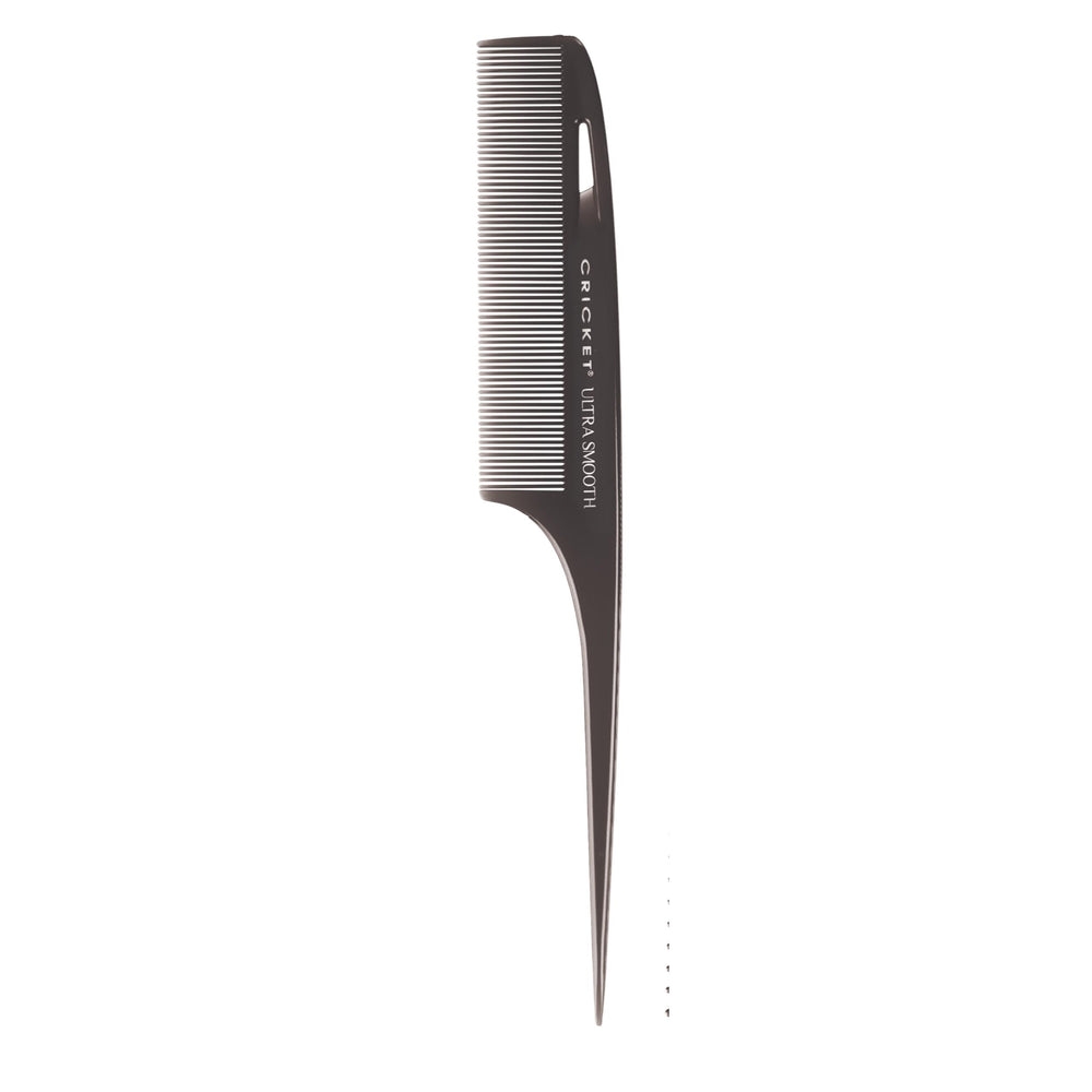Ultra Smooth Cutting & Styling Combs Bundle set of 4 combs facing to the left on a white background, the combs are black