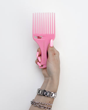 Ultra Smooth Pink Coconut Pick Comb