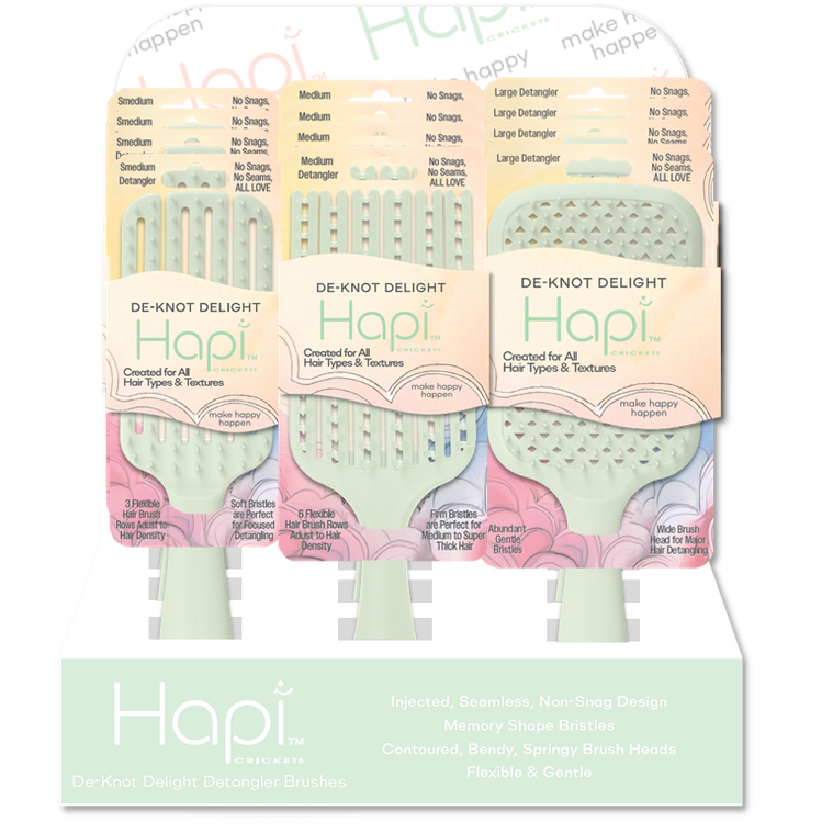 Hapi De-Knot Delight Detangler 12PC Display